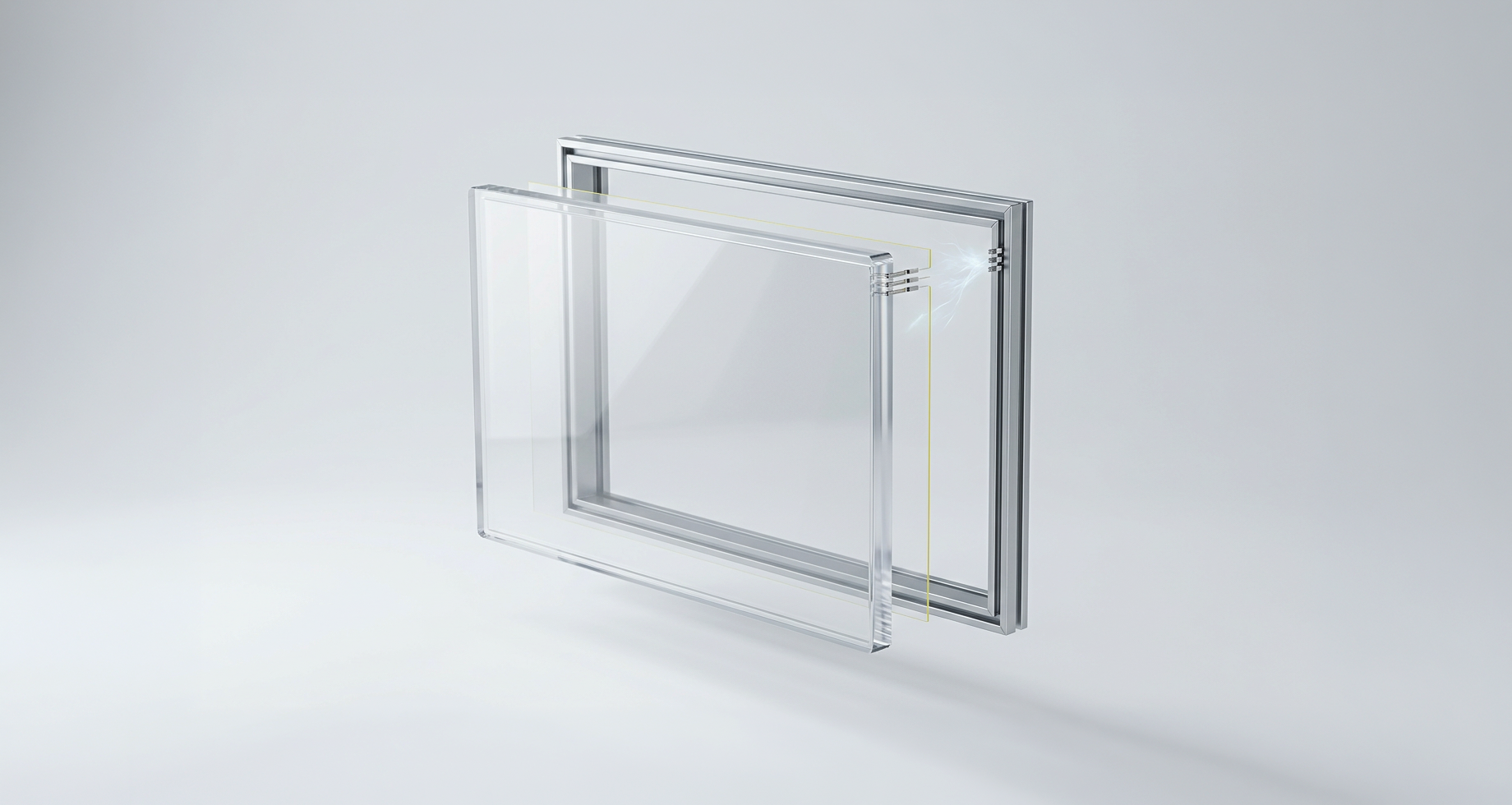 Anti-static panel with modular aluminium framing